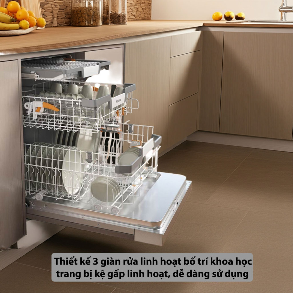 Máy rửa bát bán âm Miele G 7210 SCi CleanSteel - Hàng chính hãng