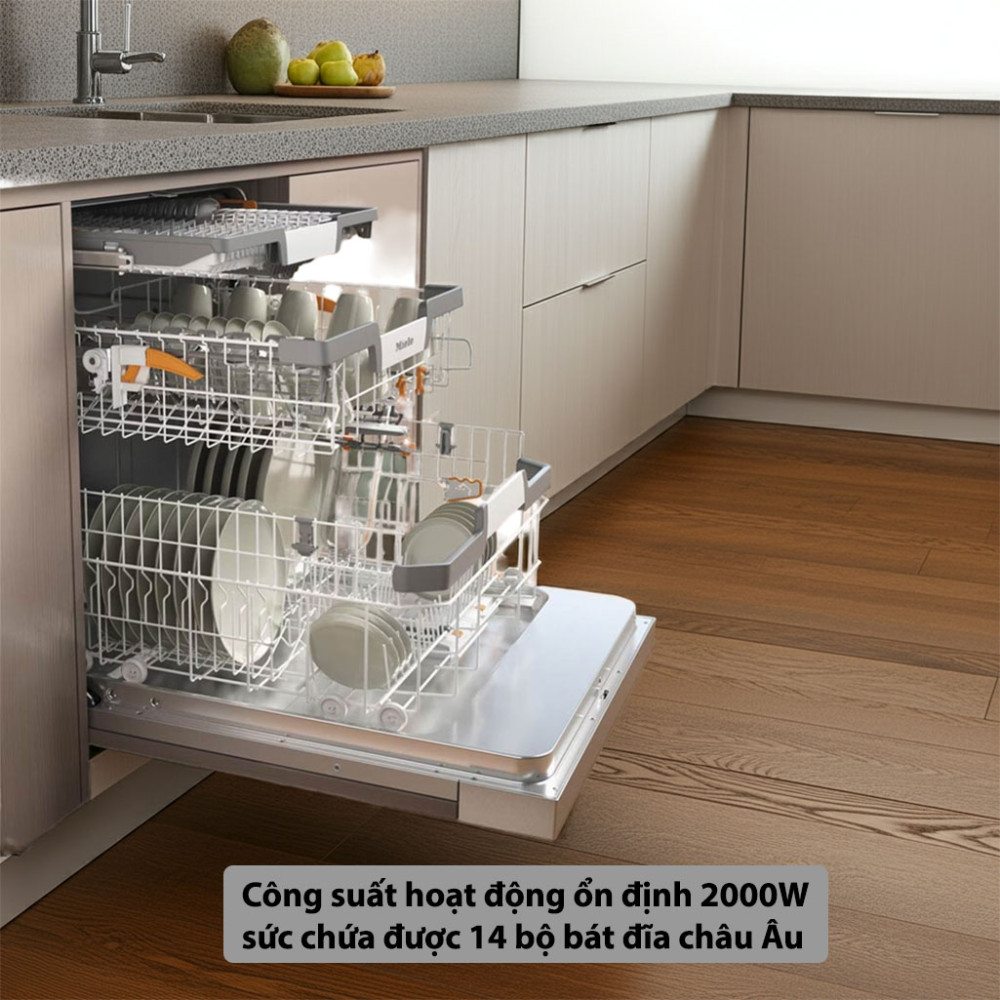 Máy rửa bát bán âm Miele G 7210 SCi CleanSteel - Hàng chính hãng