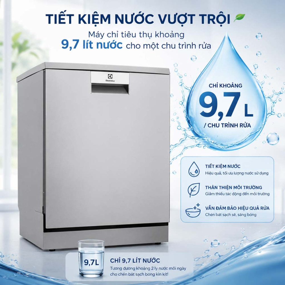 Máy rửa bát độc lập 13 Electrolux EFF9392SXA - Hàng chính hãng