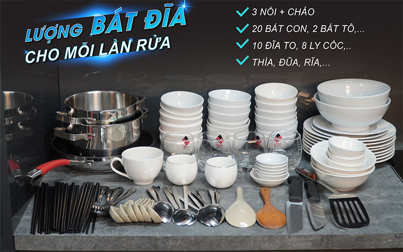 Máy rửa bát độc lập Eurosun SMS80EU16E - Hàng chính hãng