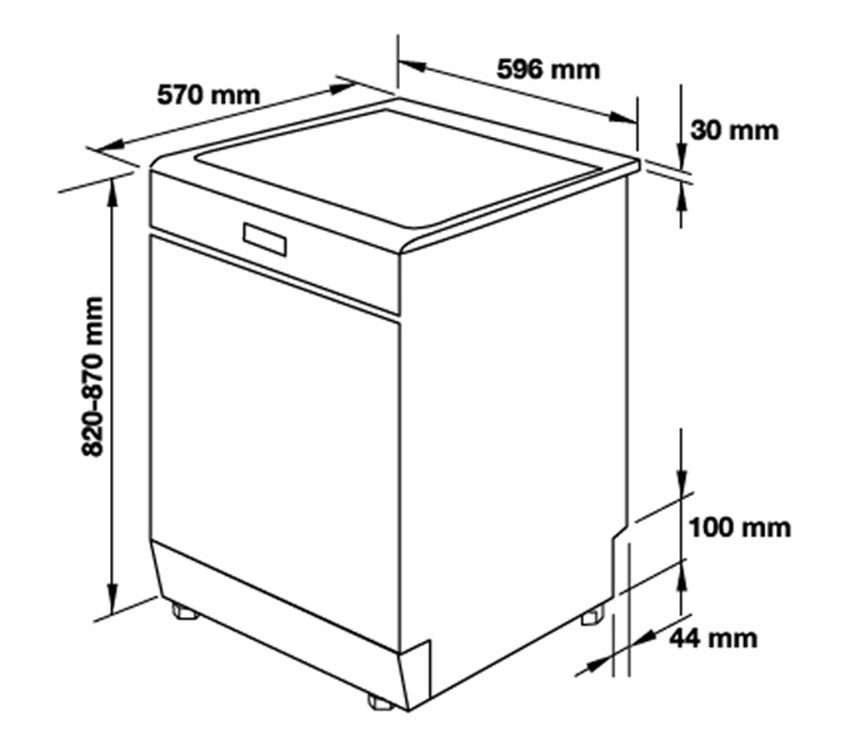 Máy rửa bát độc lập Hafele HDW-F60D 533.23.250 - Hàng chính hãng