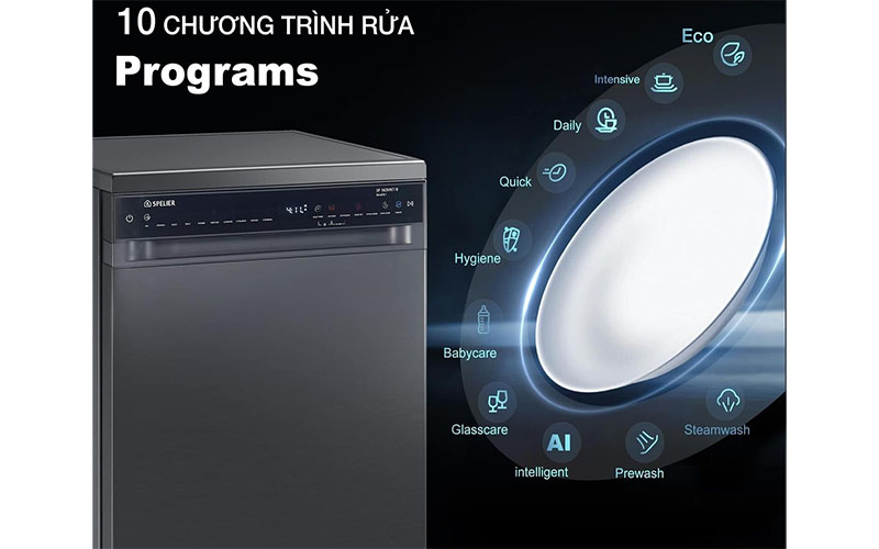 Máy rửa bát độc lập Spelier SP-16DWKT/B - Hàng chính hãng