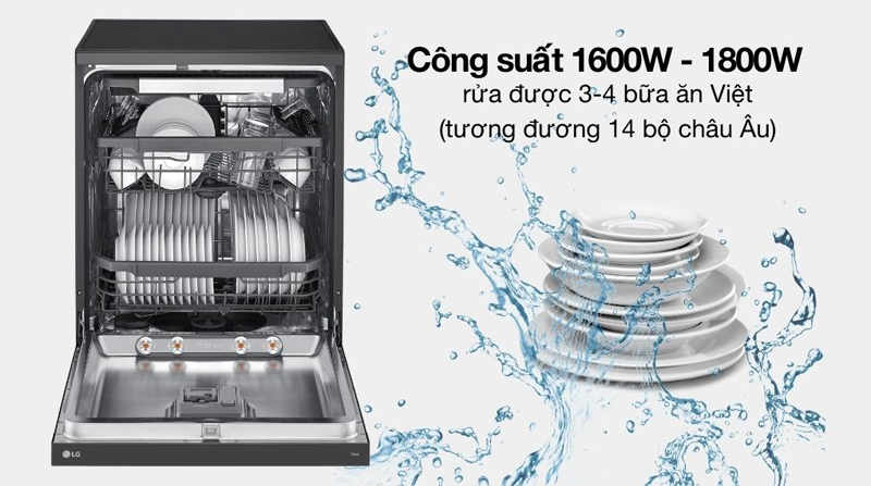 Máy rửa chén độc lập LG LDT14BLA4 - Hàng chính hãng