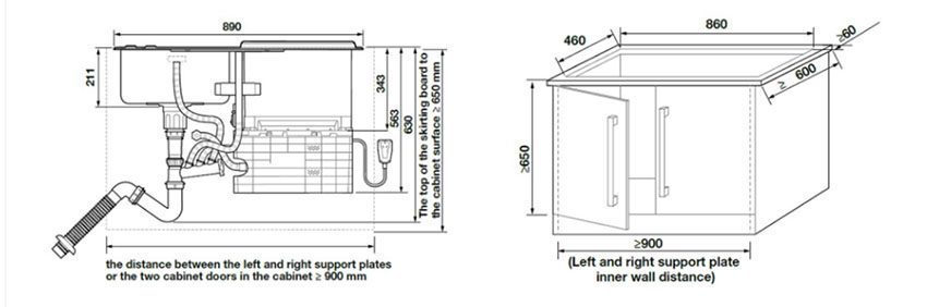 Máy rửa bát kết hợp bồn rửa Hafele HDW-SD90A 539.20.530 - Hàng chính hãng