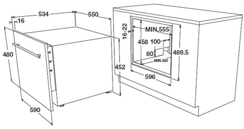 Máy rửa bát mini Hafele HDW-I50A 538.21.240 - Hàng chính hãng