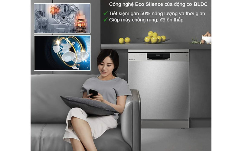 Máy rửa bát Eurosun SMS78EU12ES - Hàng chính hãng