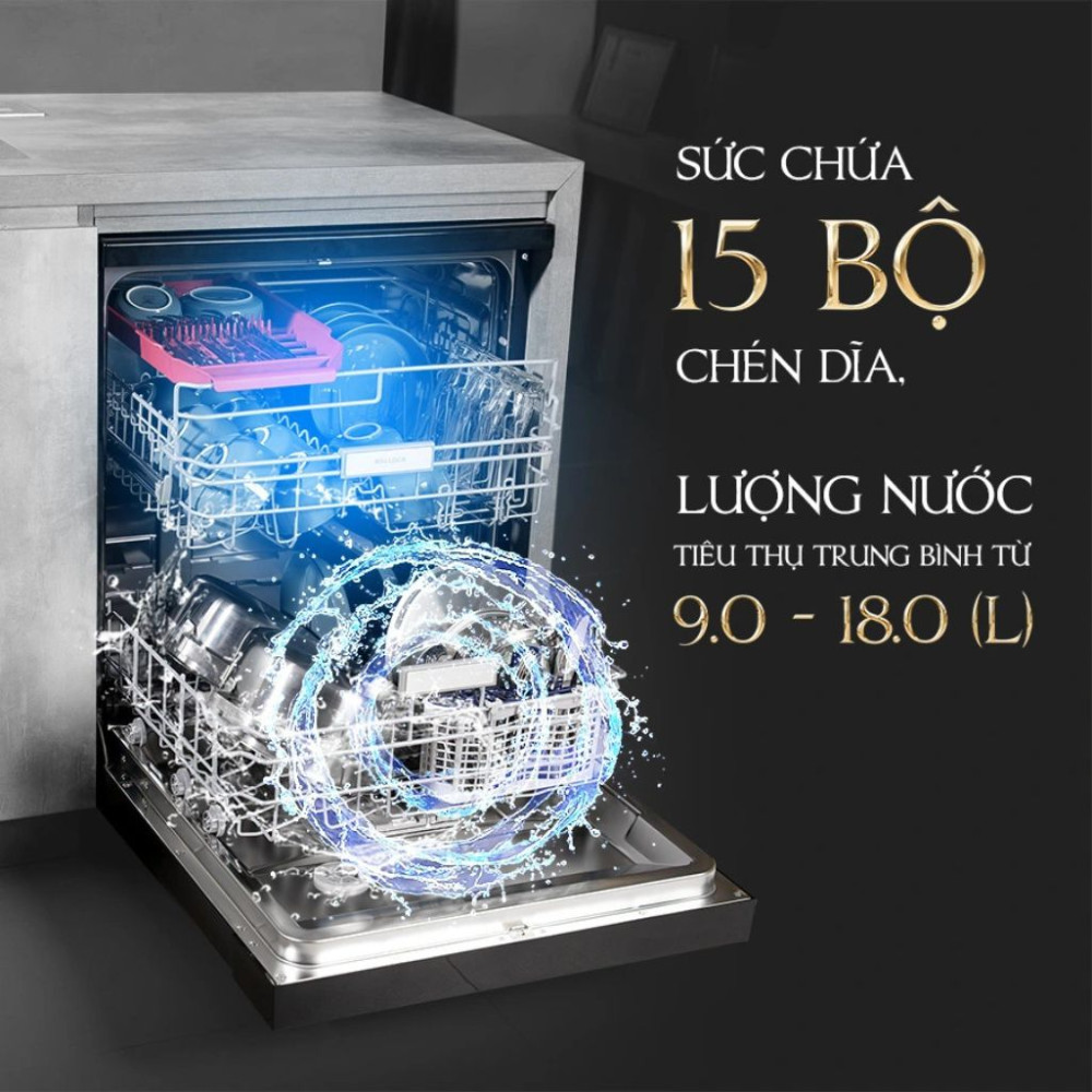 Máy rửa chén Malloca MDW15-5035TD - Hàng chính hãng