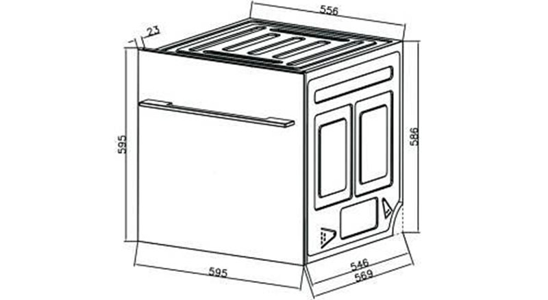 Máy rửa chén âm tủ Malloca WQP6-87CP - Hàng chính hãng
