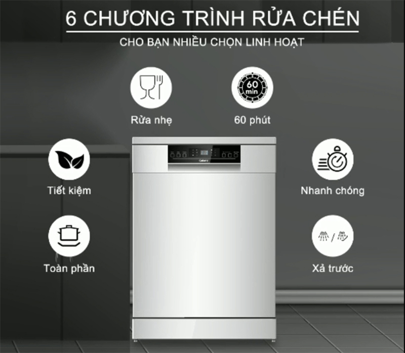 Máy rửa chén độc lập Galanz W60B1A401M-AE5(SS) - Hàng chính hãng