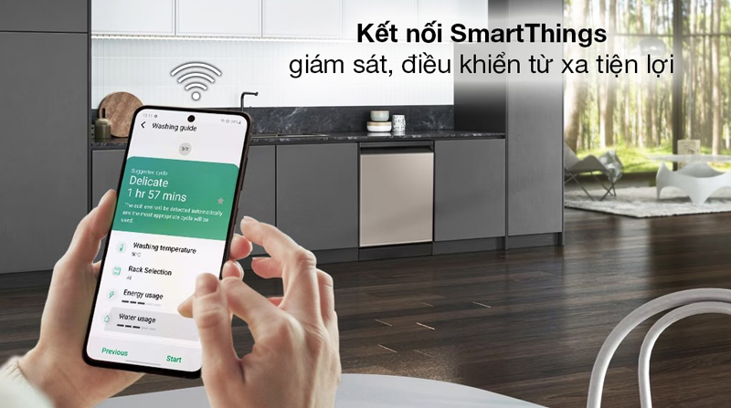 Máy rửa chén Samsung Bespoke DW60CB750FAPSV - Hàng chính hãng