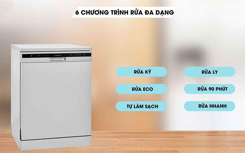 Máy rửa chén độc lập Malloca WQP12-5201E - Hàng chính hãng