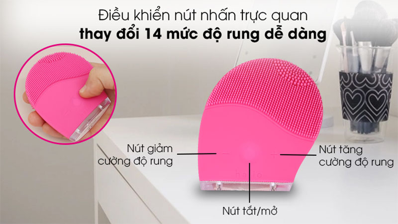 Máy rửa mặt và massage Halio Facial Cleansing & Massaging Device - Hàng chính hãng