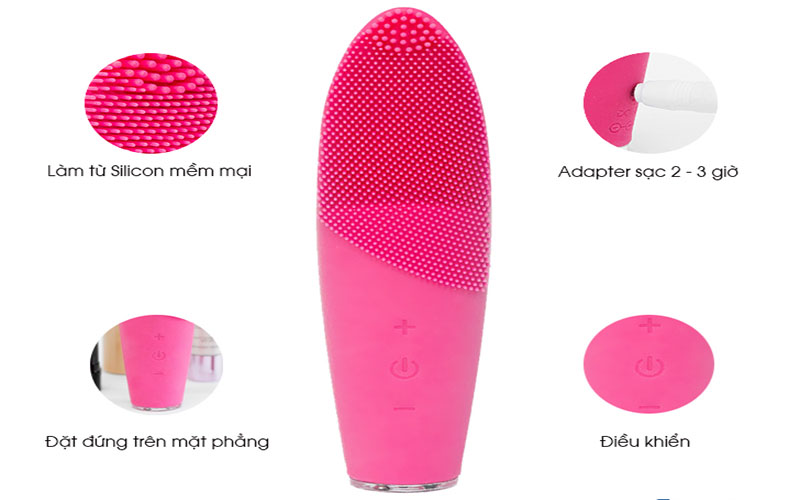 Máy rửa mặt siêu âm kèm chức năng nhiệt Sonicleanse Glo Viva Rio FADF-H - Hàng chính hãng