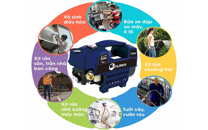 Máy rửa xe cao áp Fujihaia PW96 - Hàng chính hãng