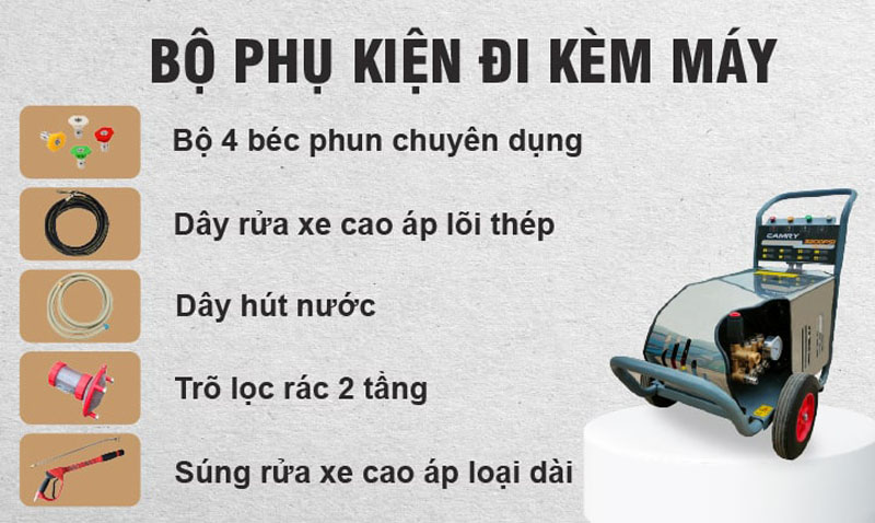 Máy rửa xe cao áp Camry 3200PSI - Hàng chính hãng