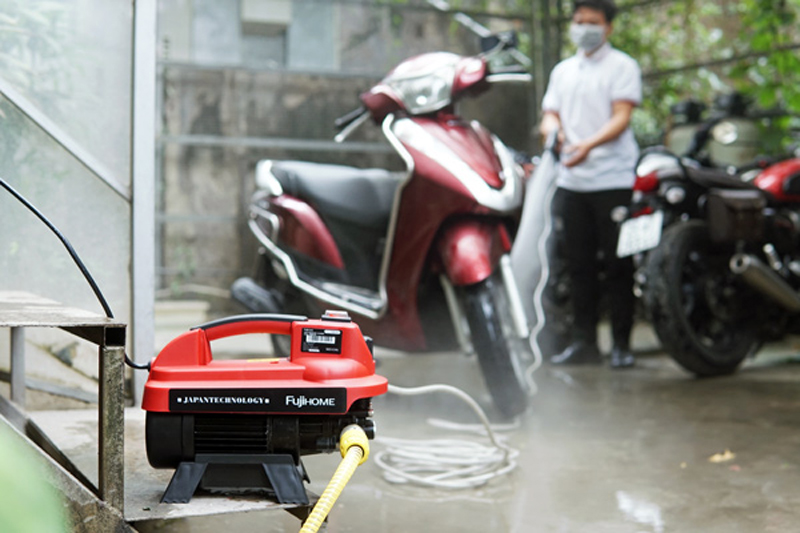 Máy rửa xe mô tơ cảm ứng từ FujiHome PW01 - Hàng chính hãng