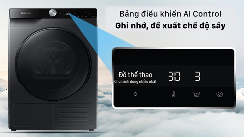 Máy sấy bơm nhiệt Inverter Samsung 9 Kg DV90T7240BB/SV - Hàng chính hãng