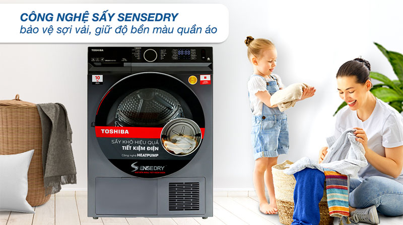 Máy sấy bơm nhiệt Toshiba 10 kg TD-BP110GHV(MG) - Hàng chính hãng