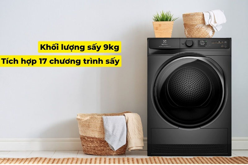 Máy sấy bơm nhiệt Electrolux 9 kg EDH902R9SC - Hàng chính hãng