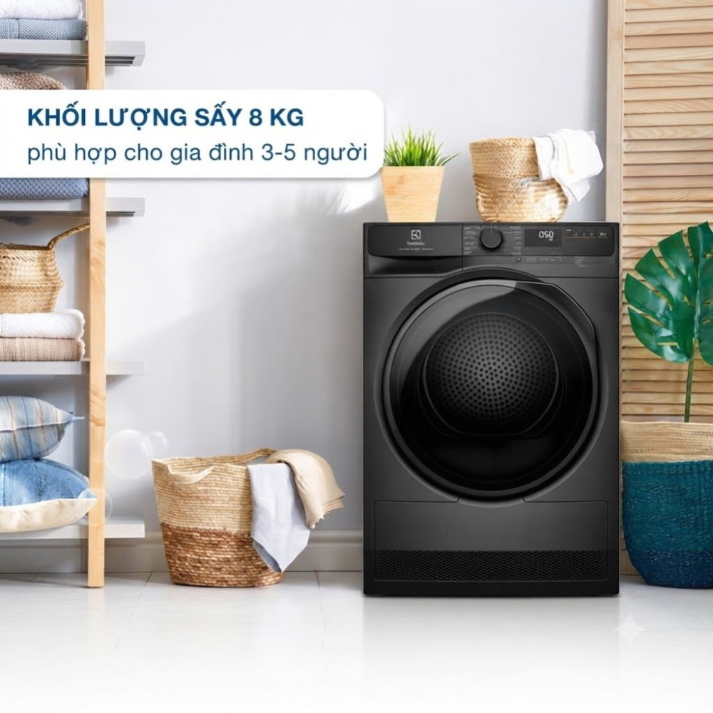 Máy sấy bơm nhiệt Electrolux 8 kg EDH803J5SCR - Hàng chính hãng