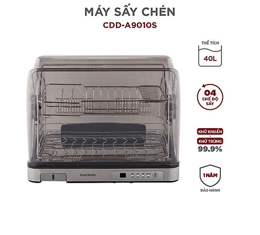 Máy sấy bát điện tử 40 lít Cuckoo CDD-A9010/STVNCV - Hàng chính hãng