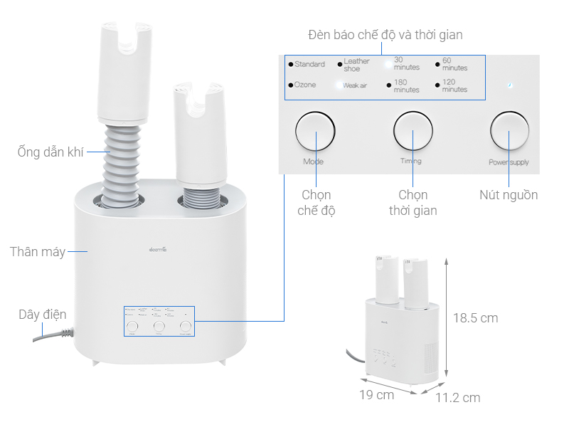 Máy sấy giày Deerma HX10 - Hàng chính hãng