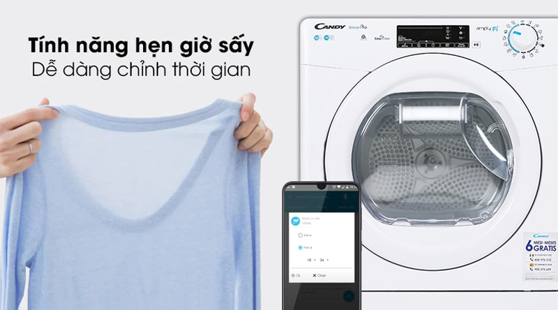 Máy sấy quần áo Candy CSOC10TE-S - 10kg - Hàng chính hãng