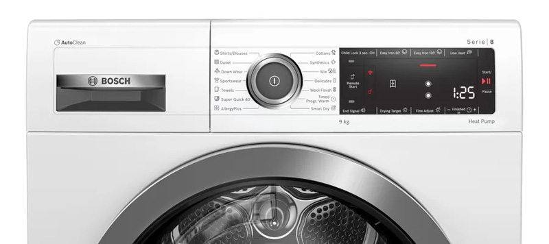 Máy sấy quần áo Bosch HMH.WTX87MH0SG - Hàng chính hãng