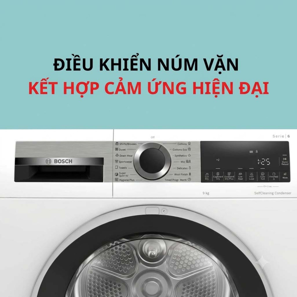 Máy sấy quần áo 9 kg Bosch WQG24570G - Hàng chính hãng