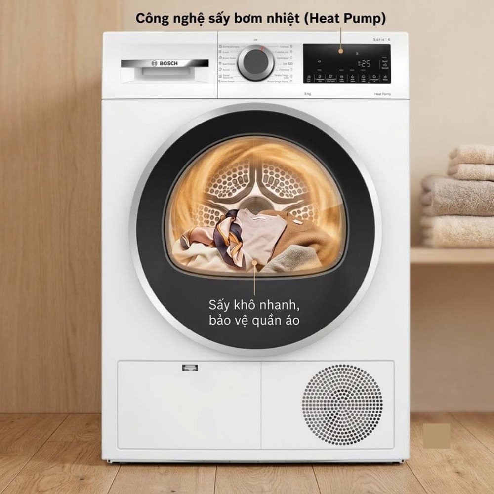 Máy sấy quần áo 9 kg Bosch WQG24570G - Hàng chính hãng