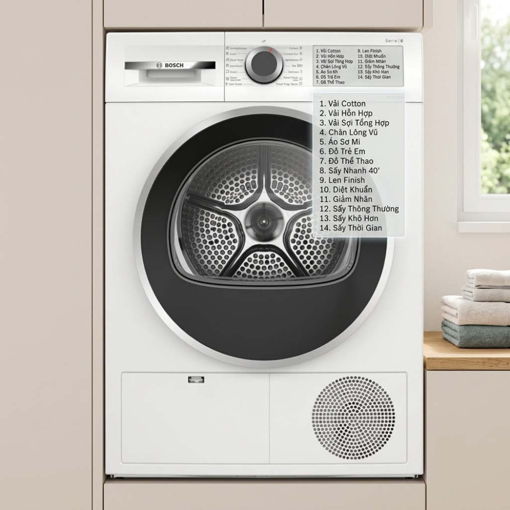 Máy sấy quần áo 9 kg Bosch WQG24570G - Hàng chính hãng