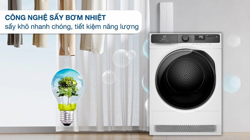 Máy sấy bơm nhiệt Electrolux EDH803J5WC - Hàng chính hãng