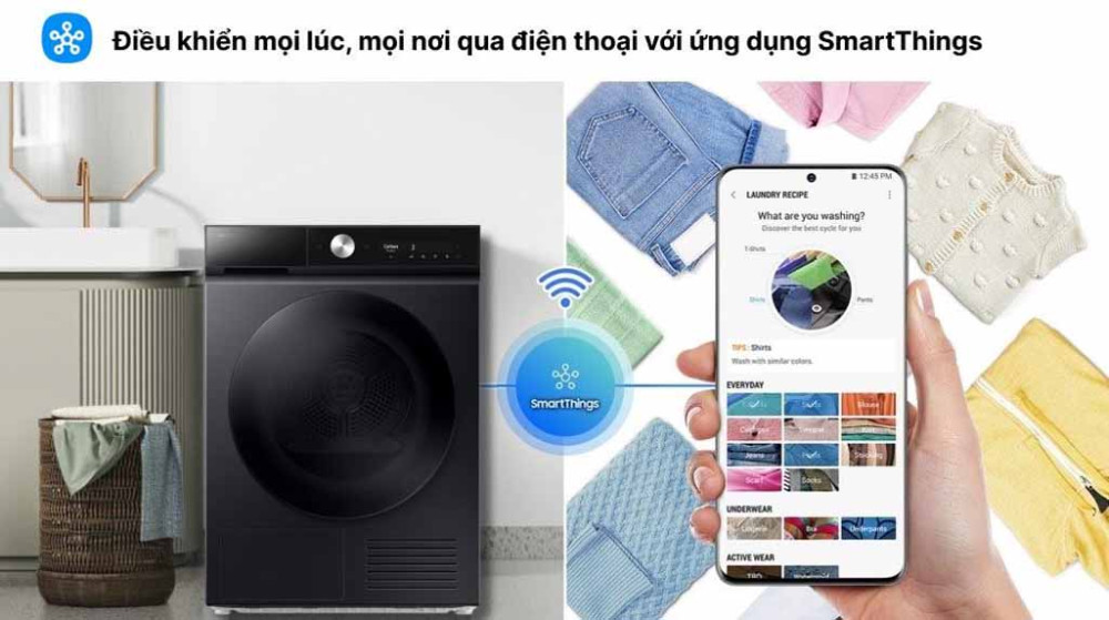 Máy sấy bơm nhiệt Samsung Inverter 10 kg DV10BB9440GBSV - Hàng chính hãng