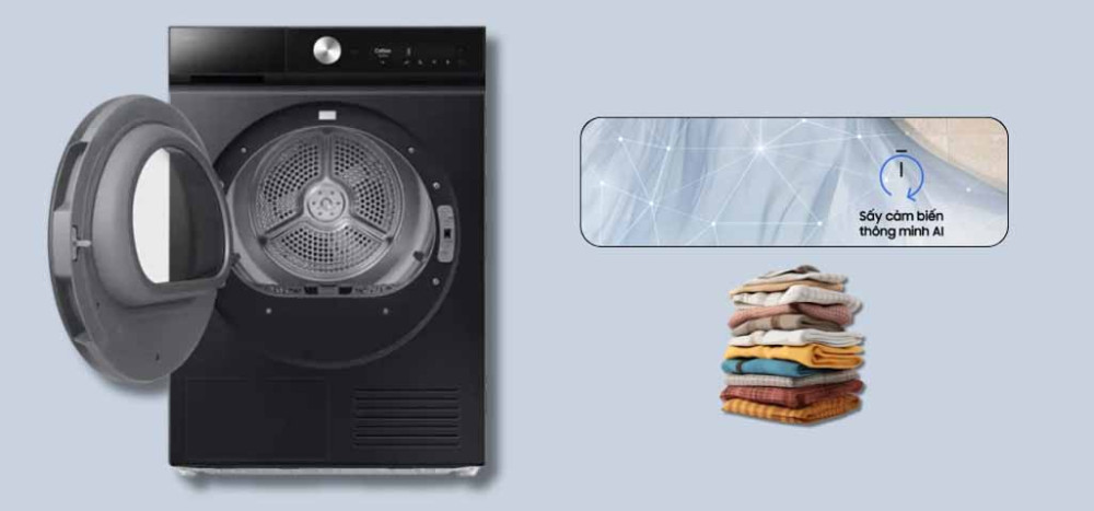 Máy sấy bơm nhiệt Samsung Inverter 10 kg DV10BB9440GBSV - Hàng chính hãng