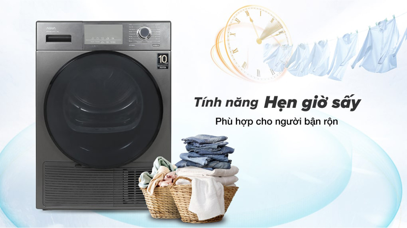 Máy sấy quần áo Aqua AQH-H900G.PS - Hàng chính hãng