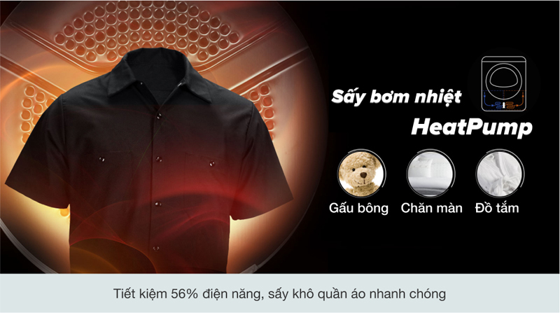 Máy sấy quần áo Aqua AQH-H900G.PS - Hàng chính hãng