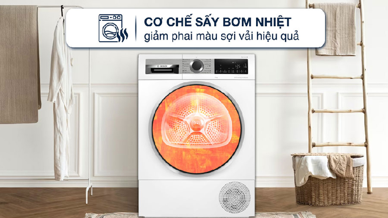 Máy sấy bơm nhiệt Bosch 8kg WQG233C90 - Hàng chính hãng
