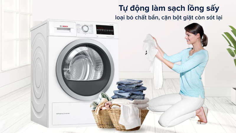 Máy sấy quần áo Bosch WTW85400SG - Hàng chính hãng