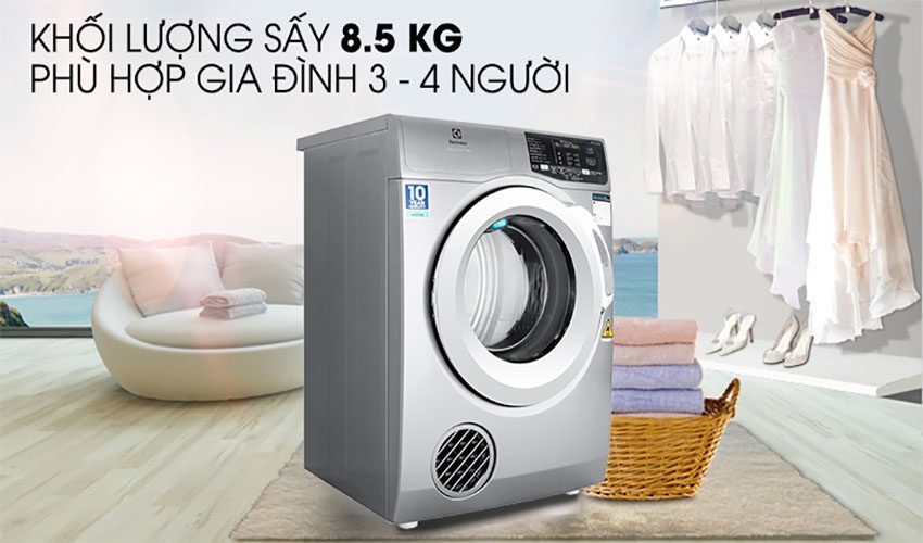 Máy sấy quần áo cửa trước Electrolux EDS805KQSA - Hàng chính hãng