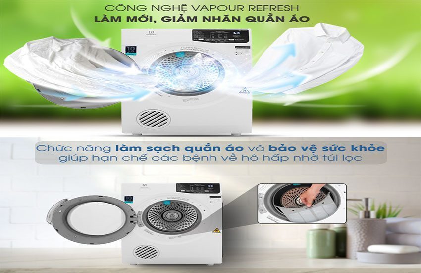 Máy sấy quần áo cửa trước Electrolux EDS805KQWA - Hàng chính hãng