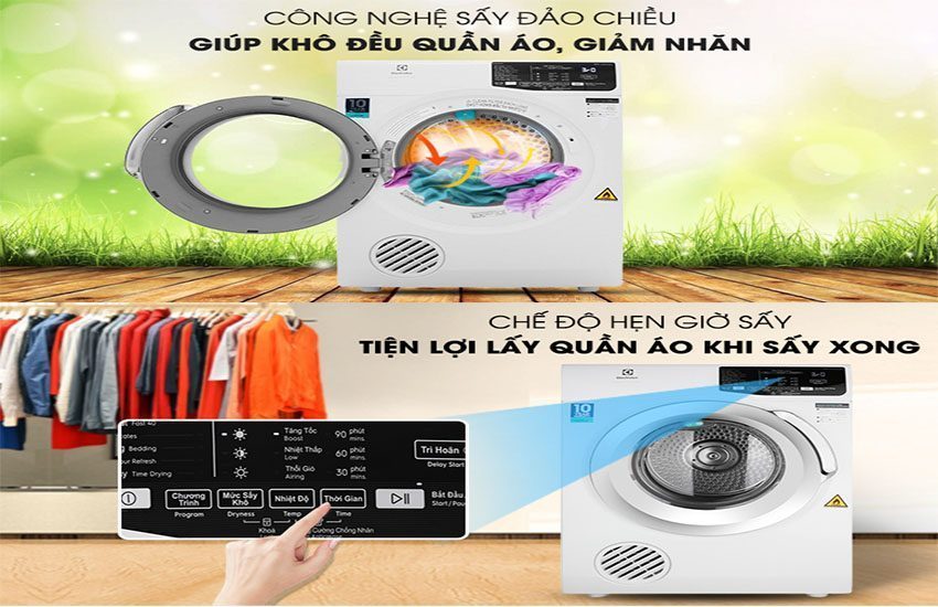 Máy sấy quần áo cửa trước Electrolux EDS805KQWA - Hàng chính hãng