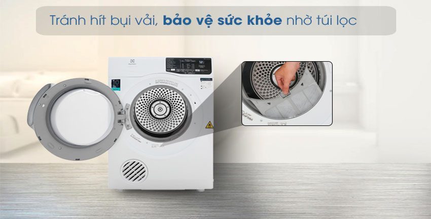 Máy sấy quần áo cửa trước Electrolux EDV805JQWA - Hàng chính hãng