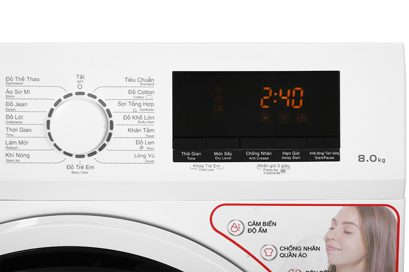 Máy sấy quần áo Galanz DC-80S5C - Hàng chính hãng