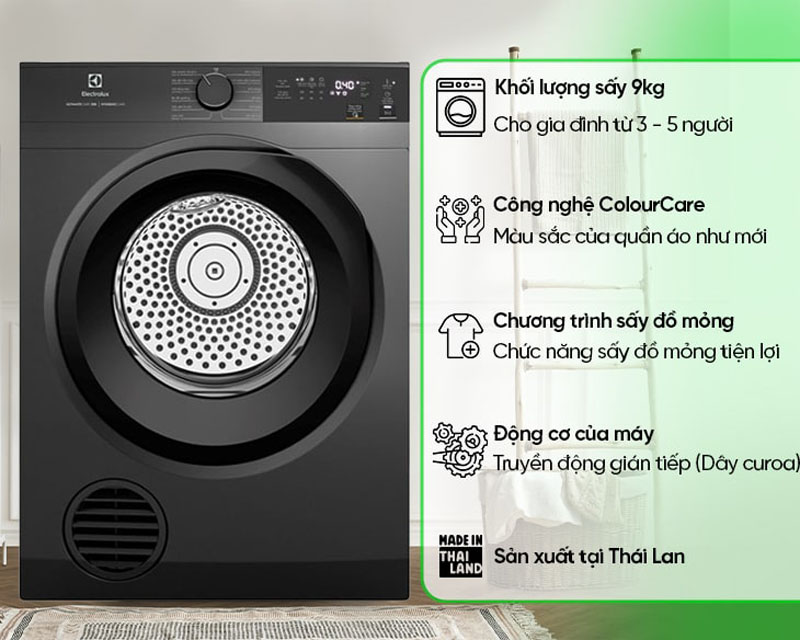 Máy sấy quần áo thông hơi Electrolux EDV904N3SC - Hàng chính hãng