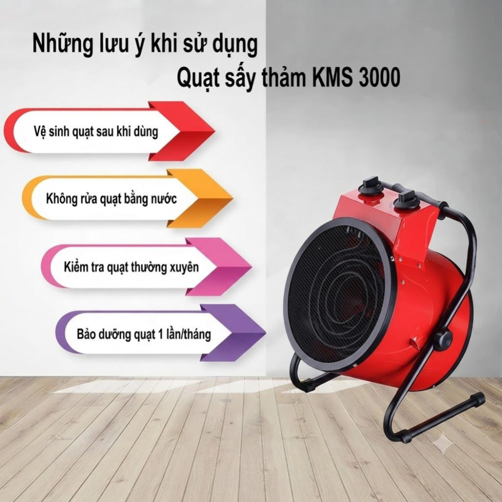 Quạt sấy thảm hơi nóng Kumisai KMS 3000 - Hàng chính hãng
