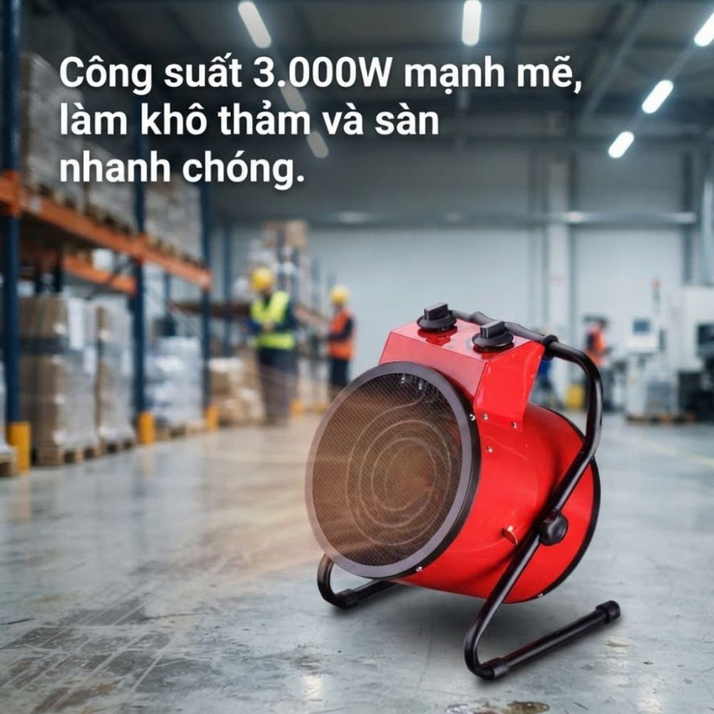 Quạt sấy thảm hơi nóng Kumisai KMS 3000 - Hàng chính hãng