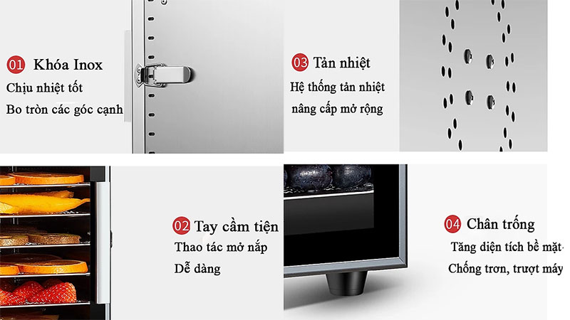 Máy sấy thực phẩm 12 khay Septree ST06 - Hàng chính hãng