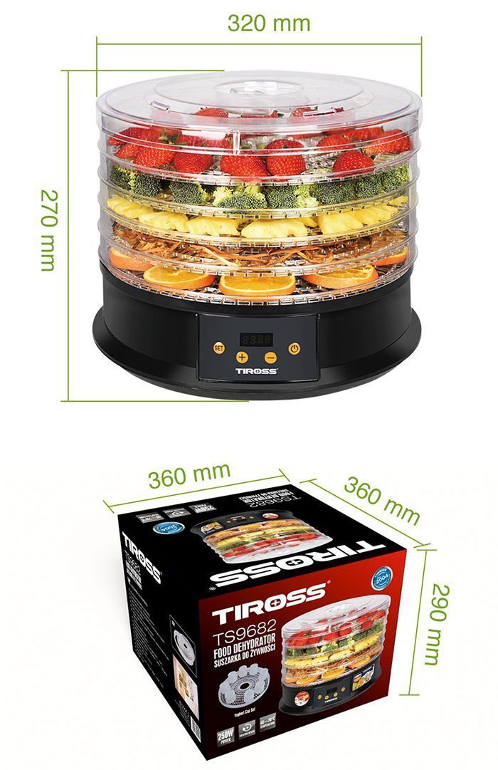 Máy sấy thực phẩm Tiross TS9682 - Hàng chính hãng