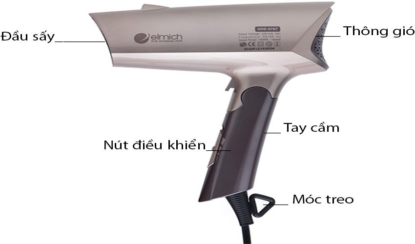 Máy sấy tóc Elmich HDE0767 - Hàng chính hãng