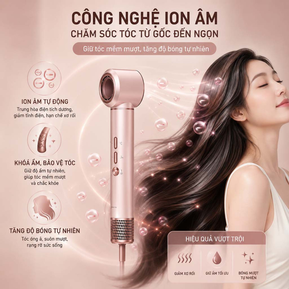 Máy sấy tóc ion âm Lumias HDL-200M - Hàng chính hãng